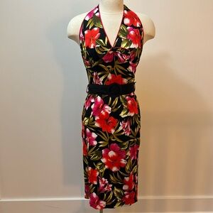 Pencil Rockabilly style Dress Floral